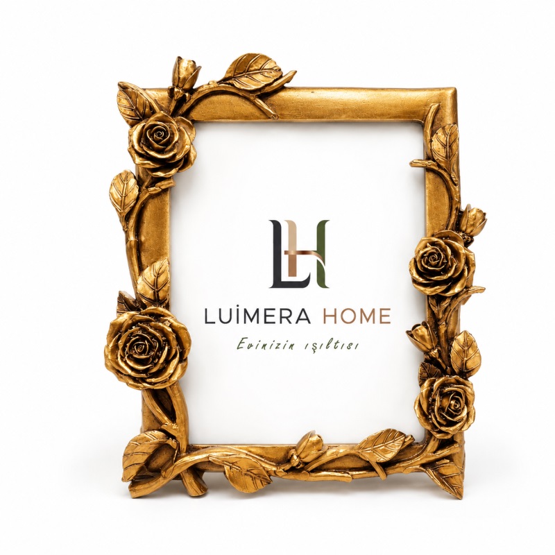 Luimera Gül Ağacı Çerçeve Altın 20X25cm