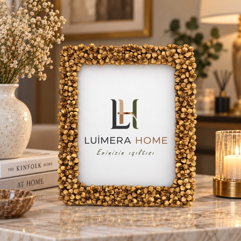 Luimera Papatya Çerçeve Altın 20X25cm