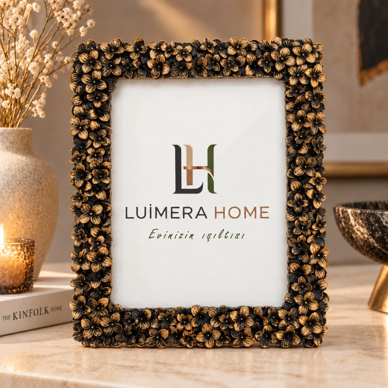 Luimera Papatya Çerçeve Siyah 20X25cm