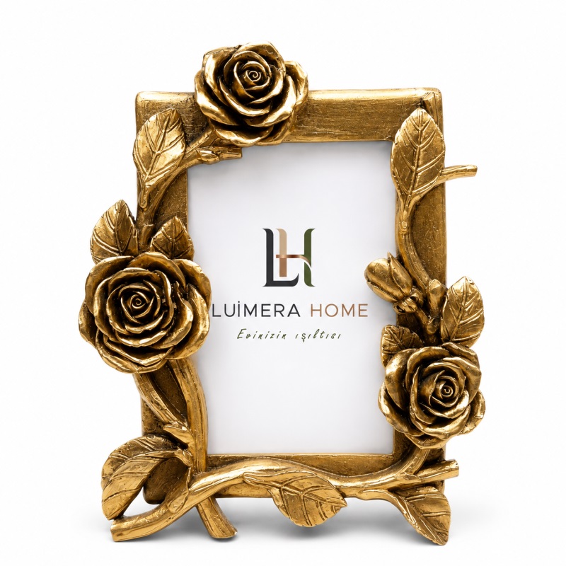Luimera Gül Ağacı Çerçeve Altın 10X15cm