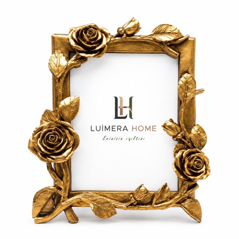 Luimera Gül Ağacı Çerçeve Altın 15X20cm