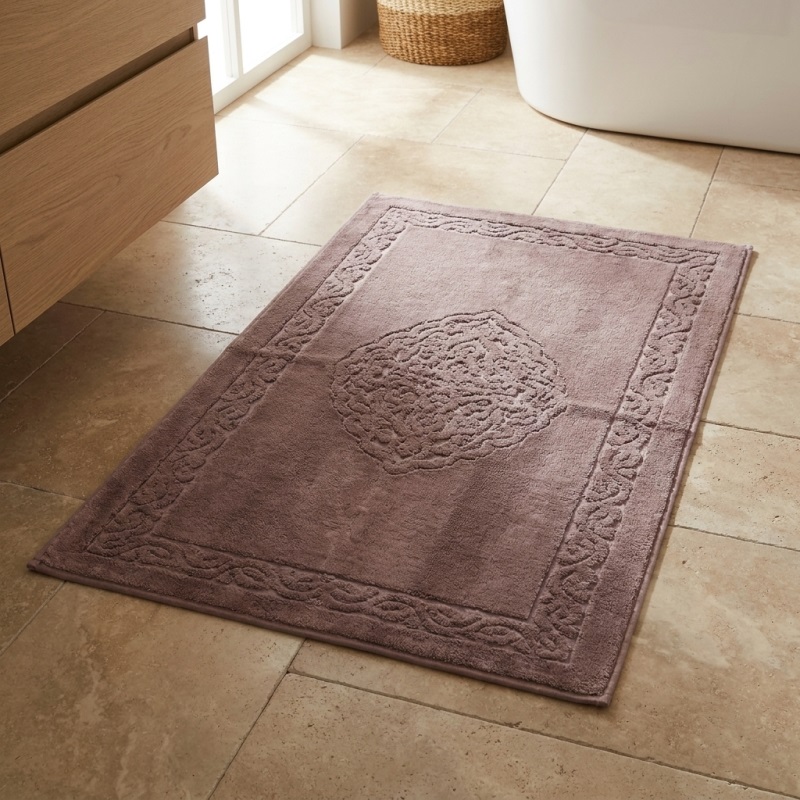 Maco %100 Pamuk Banyo Paspası Osmanlı Mürdüm 70X120cm