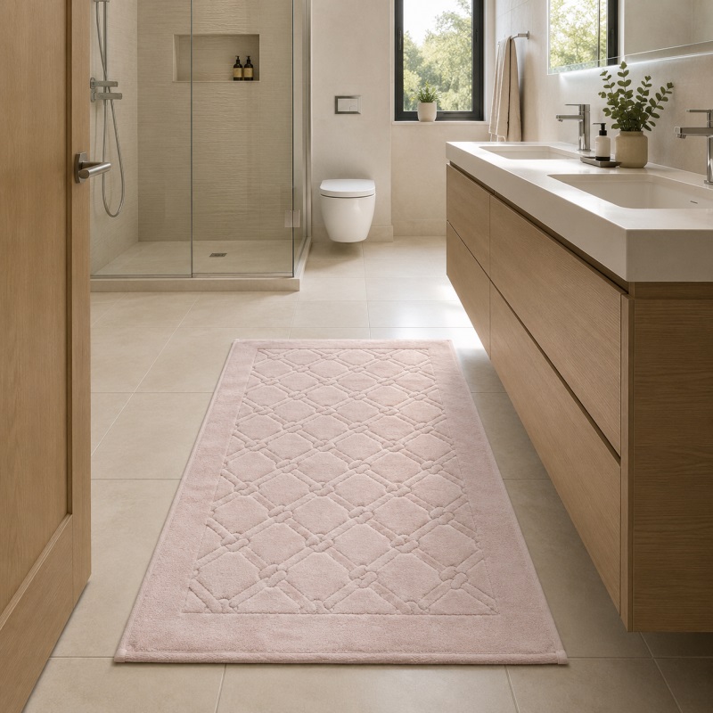 Maco %100 Pamuk Banyo Paspası Lidya Pudra 70X120cm