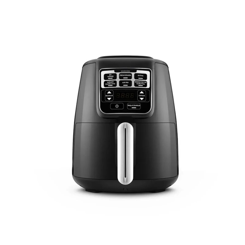 Karaca Aır Pro Cook Xl 2 In 1 Konuşan Aırfryer Black-Chrome
