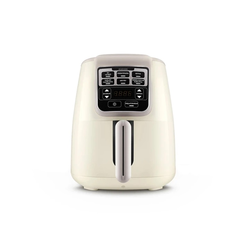 Karaca Aır Pro Cook Xl 2 In 1 Konuşan Aırfryer Iconıc-Beıge