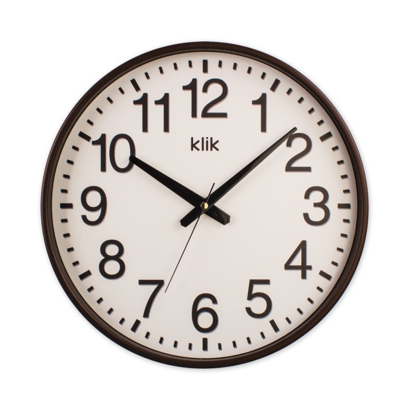 Klik Simplex Duvar Saati Kahve 37,5Cm