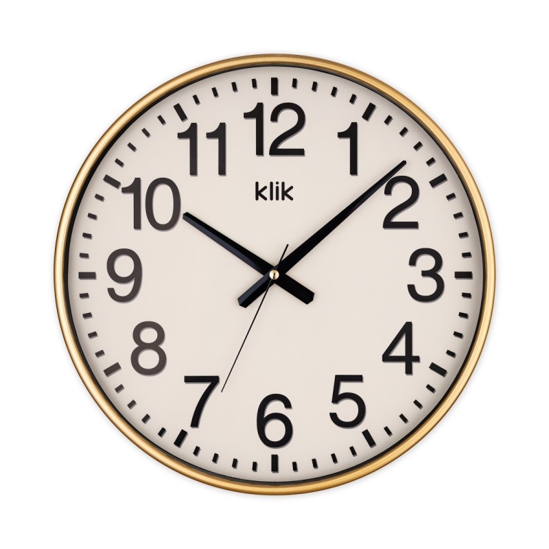 Klik Simplex Duvar Saati Gold 37,5Cm