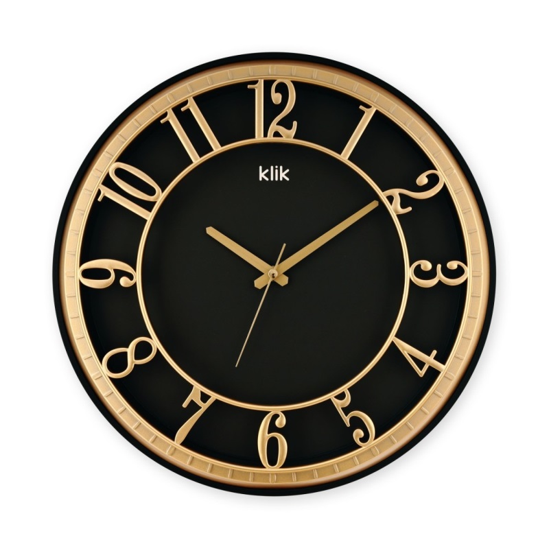 Klik Hisar Duvar Saati Gold 40Cm