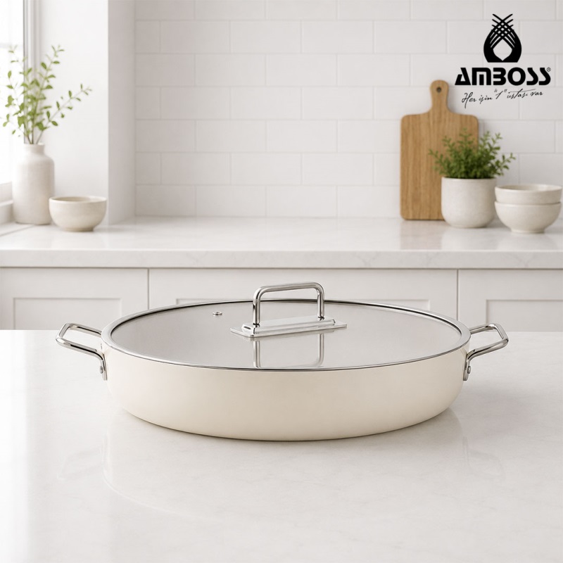 Amboss Sera Nova 30Cm Basık Tencere Latte