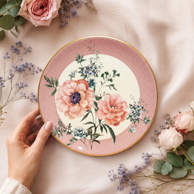 Gönül 6'Lı 19Cm Magnolya Pasta-Tabağı