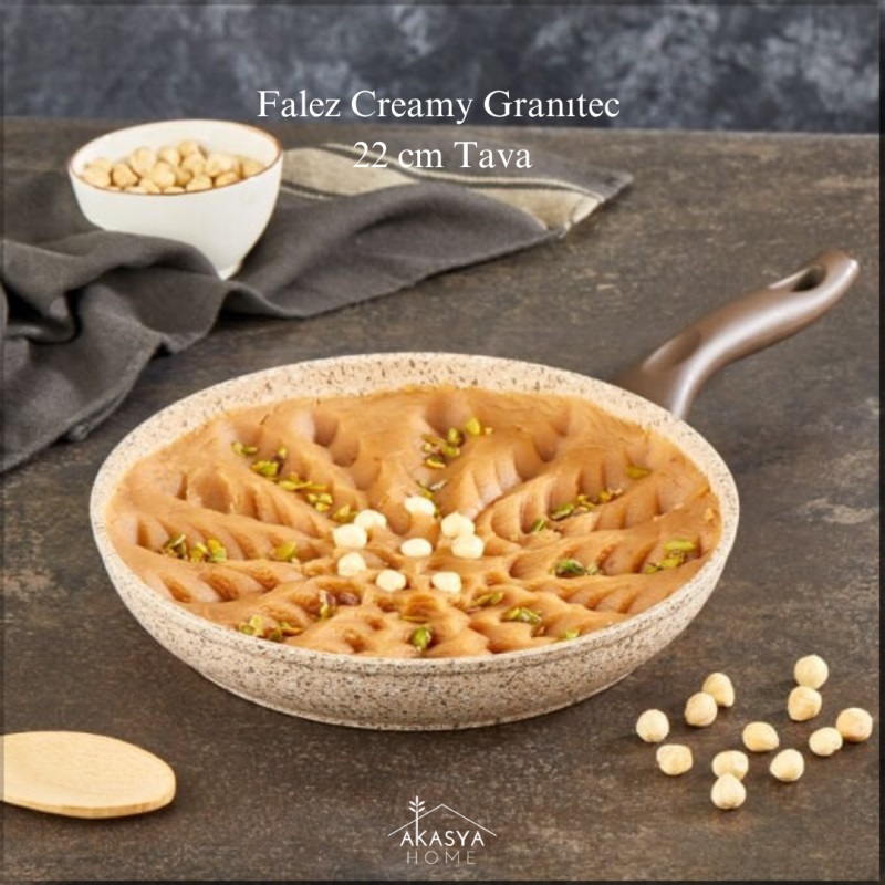 Falez Creamy Granitec 22 Cm Tava Cre3024