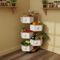 Luimera Ahsap 5 Katli Besgen Mermer-Zeytin Sebzelik