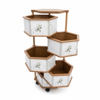 Luimera Ahsap 5 Katli Besgen Mermer-Zeytin Sebzelik