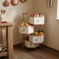 Luimera Ahsap 4 Katli Besgen Sebzelik Mermer-Zeytin