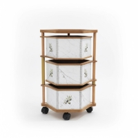 Luimera Ahsap 3 Katli Besgen Sebzelik Mermer-Zeytin