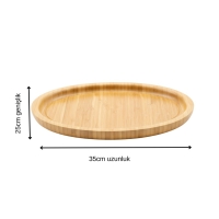 Bambu Oval Sunumluk Orta Boy