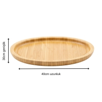 Bambu Oval Sunumluk Büyük Boy