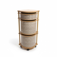 Luimera Ahsap 3 Lü Yuvarlak Vizon Patates Sogan Sarimsaklik