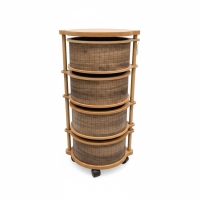 Luimera Ahsap 4 Lü Kemençe Yuvarlak Sebzelik