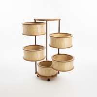 Luimera Ahsap Akça 5Li Yuvarlak Sebzelik