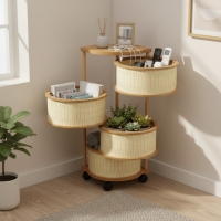 Luimera Ahsap Akça 4Lü Yuvarlak Sebzelik