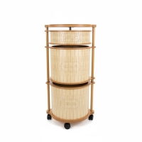 Luimera Ahsap Akça 3Lü Yuvarlak Patates Sogan Sarmisaklik