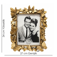 Luimera Kelebek Çerçeve Altin 20X25cm