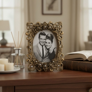 Luimera Güllü Desenli Çerçeve Antik 13X18cm