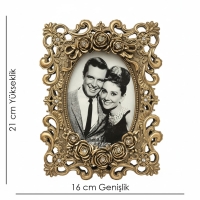 Luimera Güllü Desenli Çerçeve Antik 10X15cm