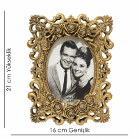 Luimera Güllü Desenli Çerçeve Altin 10X15cm