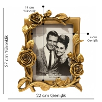 Luimera Gül Agaci Çerçeve Altin 15X20cm