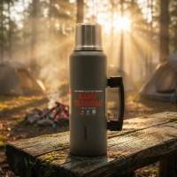 Cooker Kulplu Çelik Termos Gri 1,5 Lt