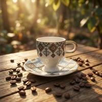 Juvia 6 Kisilik Porselen Kahve Fincan Takimi 90Ml Juv12730-4