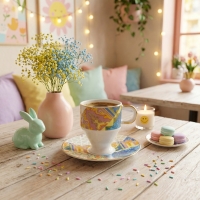 Juvia 6 Kisilik Porselen Kahve Fincan Takimi 90Ml Juv12730-3