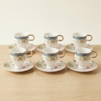 Juvia 6 Kisilik Porselen Kahve Fincan Takimi 90Ml Juv12730-2