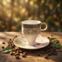 Juvia 6 Kisilik Porselen Kahve Fincan Takimi 90Ml Juv12730-2