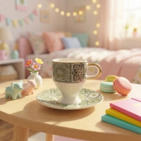 Juvia 6 Kisilik Porselen Kahve Fincan Takimi 90Ml Juv12730-1