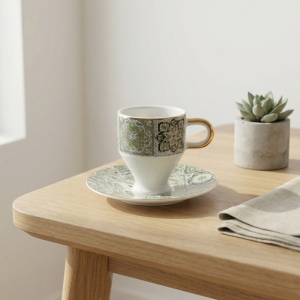 Juvia 6 Kisilik Porselen Kahve Fincan Takimi 90Ml Juv12730-1