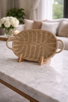 Luimera Küçük Hasir Tepsi Beyaz 17X32cm