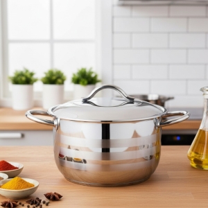 Oms 36X22cm Çelik Kapak Derin Tencere