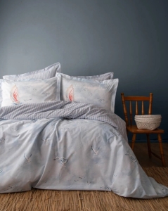 Apricitas Jonathan Mavi Çift Kisilik Ranforce Nevresim Takimi