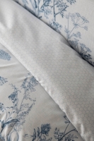 Apricitas Heather Mavi Çift Kisilik Ranforce Nevresim Takimi