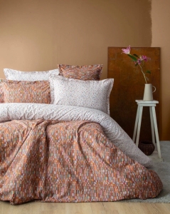 Apricitas Leros Terracota Çift Kisilik Ranforce Nevresim Takimi