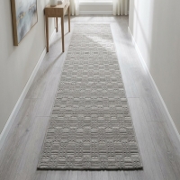 My Evilla Polton Kareli Hali Gri 80X300cm