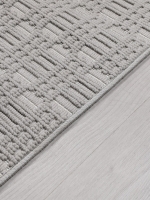 My Evilla Polton Kareli Hali Gri 100X300cm