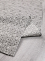 My Evilla Polton Kareli Hali Gri 100X300cm