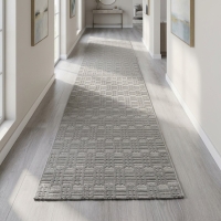 My Evilla Polton Kareli Hali Gri 100X300cm