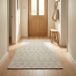 My Evilla Polton Kareli Hali Krem 80X150cm