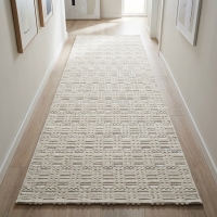 My Evilla Polton Kareli Hali Krem 100X300cm