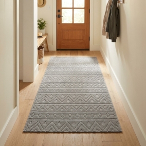 My Evilla Polton Zigzag Hali Gri 80X150cm